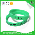 Fashion Silicone Rubber Bracelet Debossed Filled Ink